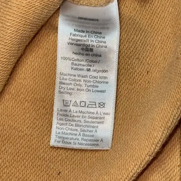 Madewell Mustard and Tan Colorblock Mock Neck Sweatshirt (SIZE SMALL) - Picture 6 of 6